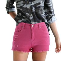 Women's Daily Fashion Solid Color Shorts Washed Jeans main image 2