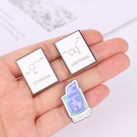 Cartoon Style Geometric Letter Alloy Stamping Stoving Varnish Plating Unisex Brooches main image 8