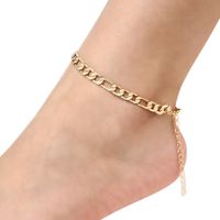 Simple Style Cool Style Solid Color Alloy Women's Anklet main image 1