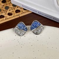1 Pair Vintage Style Sweet Heart Shape Flower Butterfly Copper Inlay Rhinestones Earrings sku image 3