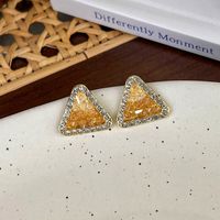 1 Pair Vintage Style Sweet Heart Shape Flower Butterfly Copper Inlay Rhinestones Earrings sku image 16
