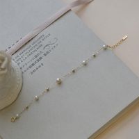Élégant Style Simple Géométrique Perle Artificielle Le Cuivre Bracelets En Masse main image 3