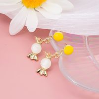 1 Pair Fashion Heart Shape Flower Bow Knot Alloy Plating Inlay Artificial Diamond Women's Drop Earrings sku image 9