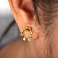 1 Piece Cute Frog Plating Alloy Ear Studs main image 1