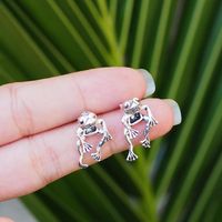 1 Piece Cute Frog Plating Alloy Ear Studs main image 3