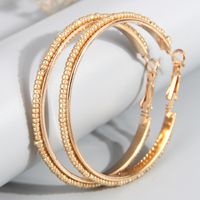 Exaggerated Vacation Round Seed Bead Ferroalloy Women's Hoop Earrings main image 1