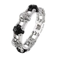 Hip-Hop Cool Style Skull Stainless Steel Plating 18K Gold Plated Men'S Bracelets sku image 4