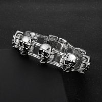 Hip-hop Cool Style Skull Stainless Steel Bracelets main image 10
