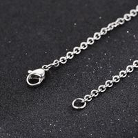 Casual Simple Style Mountain Sea Wave Solid Color Stainless Steel Hollow Out Pendant Necklace main image 8