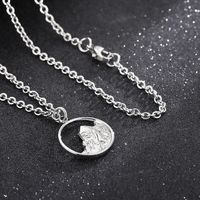 Casual Simple Style Mountain Sea Wave Solid Color Stainless Steel Hollow Out Pendant Necklace main image 10