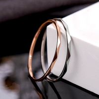 Titanium Steel 18K Gold Plated Simple Style Plating Solid Color Titanium Steel Rings main image 1