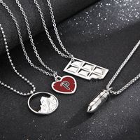 Casual Simple Style Rainbow Heart Shape Butterfly Stainless Steel Enamel Pendant Necklace main image 8