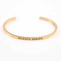 Casual Simple Style Letter Stainless Steel Cuff Bracelets sku image 33