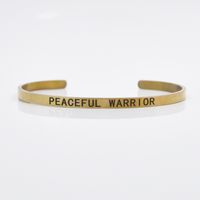 Casual Simple Style Letter Stainless Steel Cuff Bracelets sku image 33
