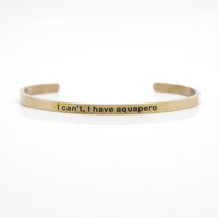 Casual Simple Style Letter Stainless Steel Cuff Bracelets sku image 16
