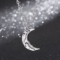 Casual Simple Style Irregular Star Moon Stainless Steel Pendant Necklace main image 5