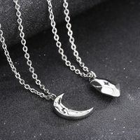 Casual Simple Style Irregular Star Moon Stainless Steel Pendant Necklace main image 1