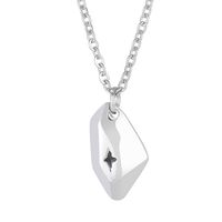 Casual Simple Style Irregular Star Moon Stainless Steel Pendant Necklace sku image 2