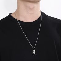 Casual Simple Style Astronaut Stainless Steel Inlay Artificial Gemstones Sweater Chain main image 10