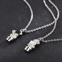 Casual Simple Style Astronaut Stainless Steel Inlay Artificial Gemstones Sweater Chain main image 4