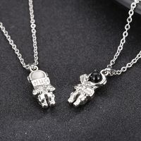 Casual Simple Style Astronaut Stainless Steel Inlay Artificial Gemstones Sweater Chain main image 6