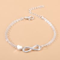 INS Style Nordic Style Simple Style Infinity Heart Shape Alloy Plating Unisex Bracelets sku image 2