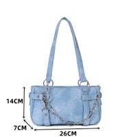 Women's Small All Seasons Pu Leather Solid Color Fashion Square Zipper Shoulder Bag sku image 1