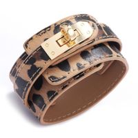 Ins Style Solid Color Pu Leather Alloy Wholesale Bangle sku image 18