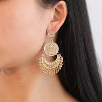 Vintage Style Ethnic Style Geometric Alloy Brass Inlay Natural Stone Turquoise Women's Earrings main image 2