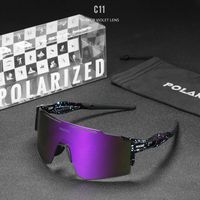 Casual Sports Color Block Tac Square Patchwork Full Frame Sports Sunglasses sku image 9