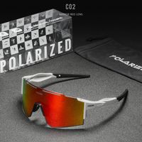 Casual Sports Color Block Tac Square Patchwork Full Frame Sports Sunglasses sku image 2