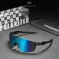 Casual Sports Color Block Tac Square Patchwork Full Frame Sports Sunglasses sku image 4