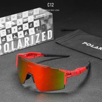 Casual Sports Color Block Tac Square Patchwork Full Frame Sports Sunglasses sku image 10