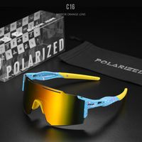 Casual Sports Color Block Tac Square Patchwork Full Frame Sports Sunglasses sku image 13