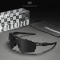 Casual Sports Color Block Tac Square Patchwork Full Frame Sports Sunglasses sku image 1