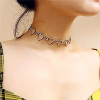 Wholesale Jewelry Exaggerated Simple Style Heart Shape Alloy Choker main image 4