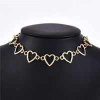 Wholesale Jewelry Exaggerated Simple Style Heart Shape Alloy Choker main image 3
