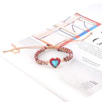 Ethnic Style Heart Shape Turquoise Rope Braid Bracelets main image 4