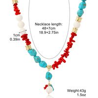 Ethnic Style Water Droplets Alloy Turquoise Plating Women's Pendant Necklace 1 Piece sku image 13