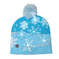 New  Knitted Woolen Colorful Luminous Knitted  Christmas Hat sku image 17