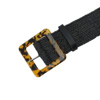 Casual Square Solid Color Resin Straw Patchwork Women's Woven Belts main image 3