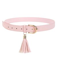 Sweet Solid Color Pu Leather Alloy Women's Leather Belts main image 4