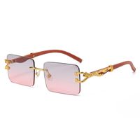 Style Ins Vêtement De Rue Bloc De Couleur Pc Carré Patchwork Plein Cadre Hommes De Lunettes De Soleil sku image 4