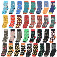 Hommes Style Simple Animal Coton Impression Crew Socks Une Paire main image 4