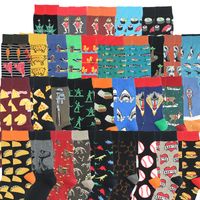 Hommes Style Simple Animal Coton Impression Crew Socks Une Paire main image 2