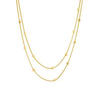 Titanium Steel 18K Gold Plated Hip-Hop Retro Plating Solid Color Necklace main image 6