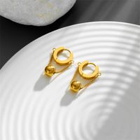 1 Pair Casual Geometric Plating Titanium Steel 18K Gold Plated Earrings main image 6