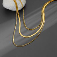 Titan Stahl 18 Karat Vergoldet Einfacher Stil Klassischer Stil Blume Halskette Mit Anhänger sku image 1