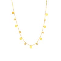 Titan Stahl 18 Karat Vergoldet Elegant Überzug Mond Herzform Schmetterling Strasssteine Halskette sku image 11