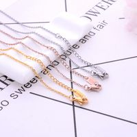 Titanium Steel 18K Gold Plated Simple Style Plating Solid Color Necklace main image 5